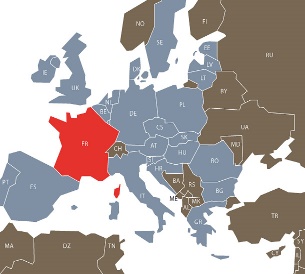 Carte France Metz
